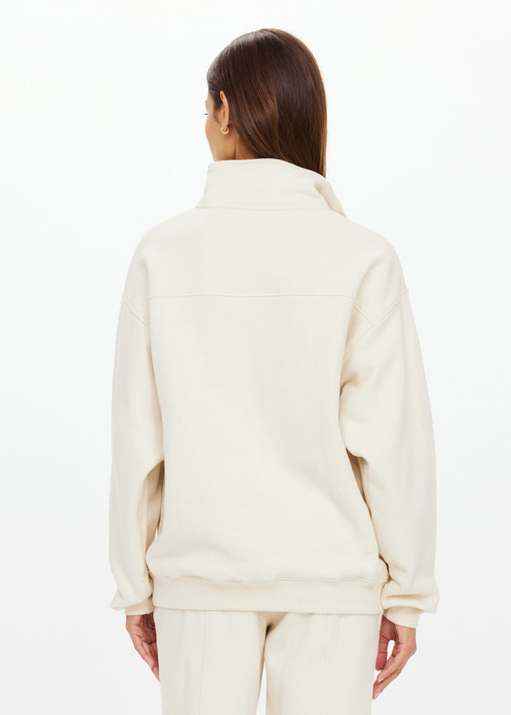 The Upside Hamilton Wren Half Zip Sweater -White