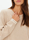 The Upside Xanthe Crew Neck Wool Sweater - Sand