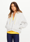 The Upside Jude Crop  Hoodie - Grey Marle