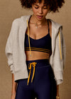 The Upside Jude Crop  Hoodie - Grey Marle