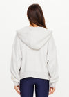 The Upside Jude Crop  Hoodie - Grey Marle