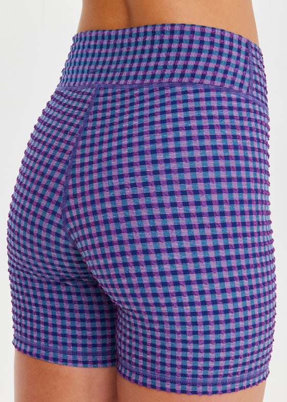The Upside Aliki 5" Spin Short - Gingham