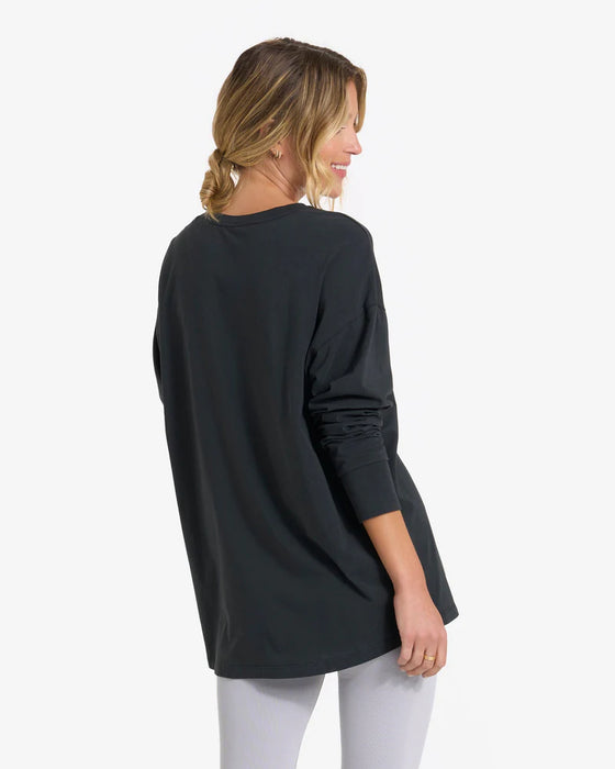 Vuori Long-Sleeve Feather Tee - Washed Black