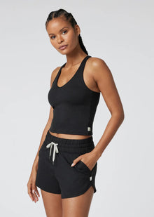  Vuori Halo Performance Crop Tank 2.0 - Black Heather
