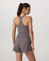 Vuori Halo Performance Crop Tank 2.0 - Huckleberry Heather
