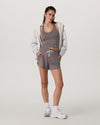 Vuori Halo Performance Crop Tank 2.0 - Huckleberry Heather