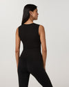 Vuori Halo Essential Scoop Tank - Black Tonal