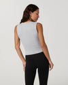 Vuori Halo Essential Scoop Tank - Pale Grey Heather
