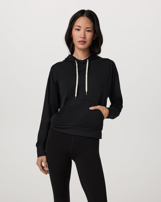 Vuori Halo Modern Pullover Hoodie - Black Heather