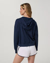Vuori Halo Modern Full Zip Hoodie - Blue Coast Heather