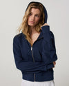 Vuori Halo Modern Full Zip Hoodie - Blue Coast Heather