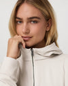 Vuori Halo Modern Full Zip Hoodie - Ecru Heather