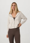 Vuori Halo Modern Full Zip Hoodie - Ecru Heather