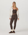 Vuori Halo Modern Full Zip Hoodie - Ecru Heather