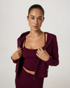 Vuori Mini Full Zip Hoodie - Cherry Noir
