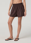 Vuori Villa Short - French Roast Pinstripe