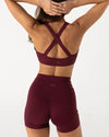 Vang Athletica Form Cross Crop - Burgundy