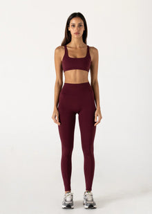  Vang Athletica Form Full Length Leggings - Burgundy