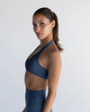 Vang Athletica Halter Crop - Ocean Blue