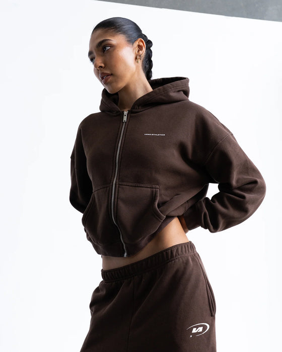 Vang Athletica Star Training Zip-Up Hoodie - Vintage Brown