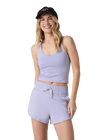 Vuori Halo Performance Crop Tank 2.0 - Lavender Mist Heather