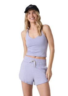  Vuori Halo Performance Crop Tank 2.0 - Lavender Mist Heather