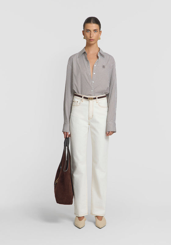 Viktoria & Woods Trinity Shirt - Cocoa Stripe