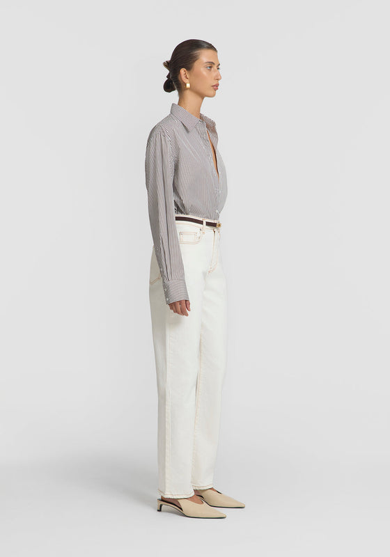 Viktoria & Woods Trinity Shirt - Cocoa Stripe