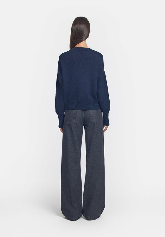Viktoria & Woods Hart Merino Cardigan - Eclipse Marle