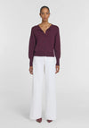 Viktoria & Woods Hart Merino Cardigan - Garnet