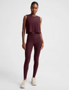 Beyond Yoga Featherweight Minimal Cropped Tank - Cabernet Heather