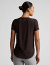 Beyond Yoga Featherweight On The Down low Tee - Dark Chocolate Heather