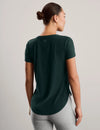 Beyond Yoga Featherweight On The Down low Tee - Dark Ivy Heather