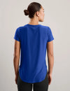 Beyond Yoga Featherweight On The Down low Tee - Ultra Blue Heather