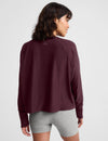 Beyond Yoga Featherweight Daydream Pullover - Cabernet Heather