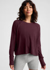 Beyond Yoga Featherweight Daydream Pullover - Cabernet Heather