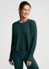 Beyond Yoga Featherweight Daydream Pullover -  Dark Ivy Heather