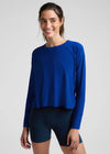 Beyond Yoga Featherweight Daydream Pullover - Ultra Blue Heather