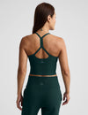 Beyond Yoga Spacedye Slim Racerback Cropped Tank - Dark Ivy Heather