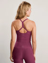 Beyond Yoga Spacedye Slim Racerback Cropped Tank - Pomegranate Heather