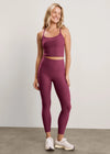 Beyond Yoga Spacedye Slim Racerback Cropped Tank - Pomegranate Heather