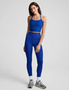 Beyond Yoga Spacedye Slim Racerback Cropped Tank - Ultra Blue Heather