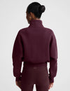 Beyond Yoga Double Zip Cropped Jacket  Cabernet
