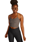 Beyond Yoga Spacedye Slim Racerback Cropped Tank - Soft Umber Heather