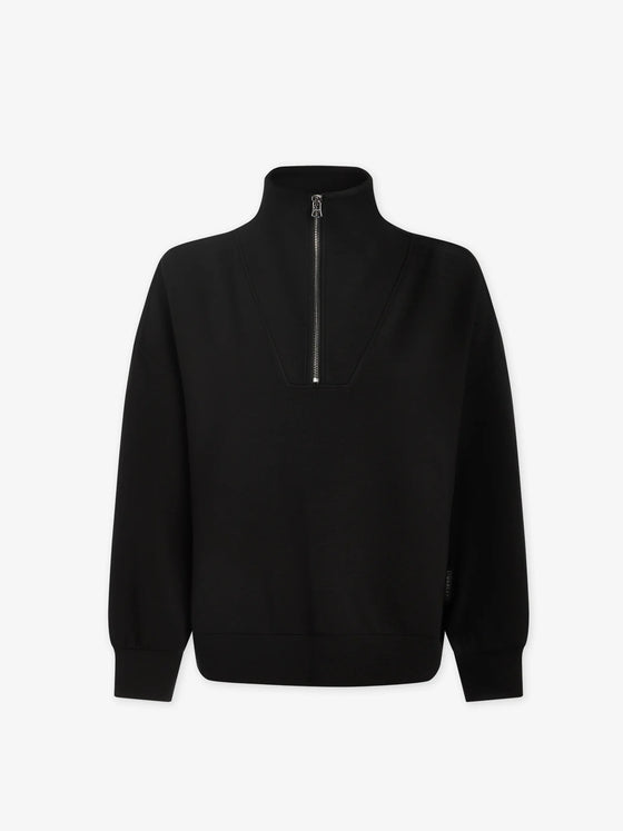 Varley Hawley Half Zip Sweat - Black