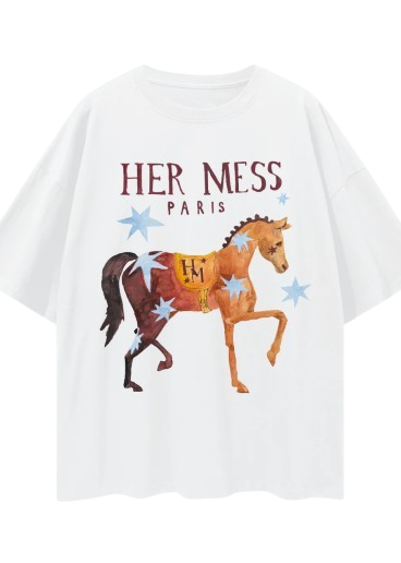 Maku the Label - Her Mess Tee Lucent White