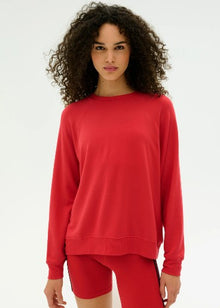  Splits59 Andie Oversized Fleece Sweatshirt - Pirate Red