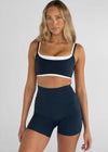 Leelo Double Layer Crop -  Navy