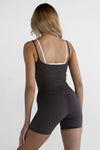 Leelo Double Layer Tank - Dark Chocolate