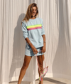 Sophie Moran Rainbow Stripe Sweatshirts – Baby Blue